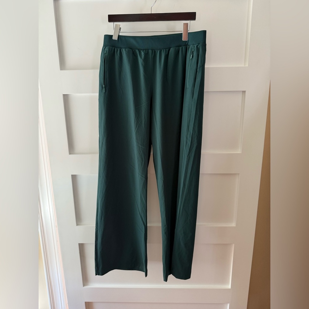 Rae Mode Dark Teal Wide-Leg Wind Active Pants